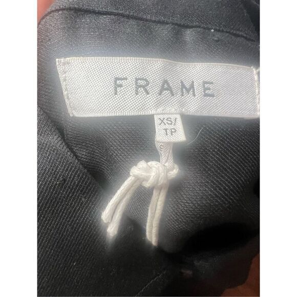 Frame Arie Linen-Blend Shirt in Black NWT Size XS - Picture 8 of 10